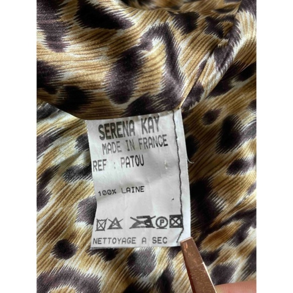 Serena Kay Paris Jaquar/Leopard Jacket Blazer Brown Dark FR‎ 40 - EUC - Picture 8 of 8